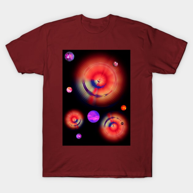 Spacetime tunnels T-Shirt by Leonzio Art 